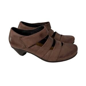 Naot Shoes Womens 9 Culture Burnished Brown Leather Low Heel Adjustable Strap